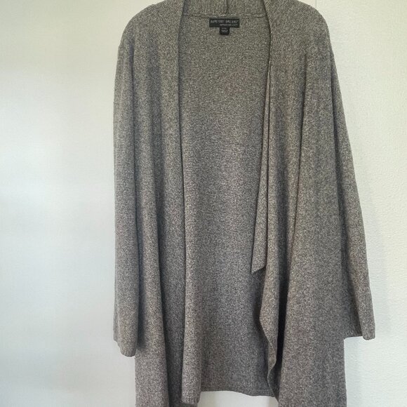Barefoot Dreams CozyChic Lite draped open-front cardigan, HeatherGray L/XL, 436 - Picture 1 of 6
